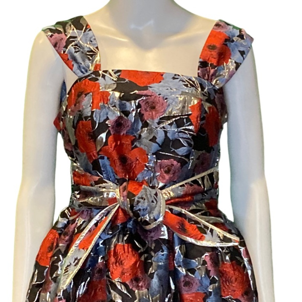 NWT Autumn Adeigbo Blue Multicolor Gabriella Dress - Sz 2 - Picture 5 of 9